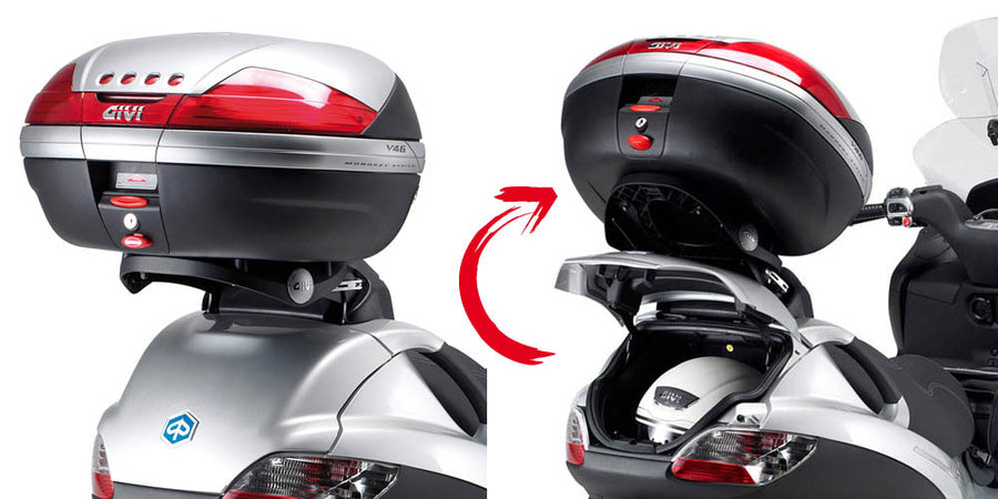 Piaggio MP3 400 [2006-2011] – support top case pour Monolock, avec plaque