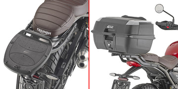Triumph Speed 400 [GIVI] - Topcase Träger für MONOLOCK® Koffer benutzen Sie die im Koffer mitgelieferte MONOLOCK® Platte