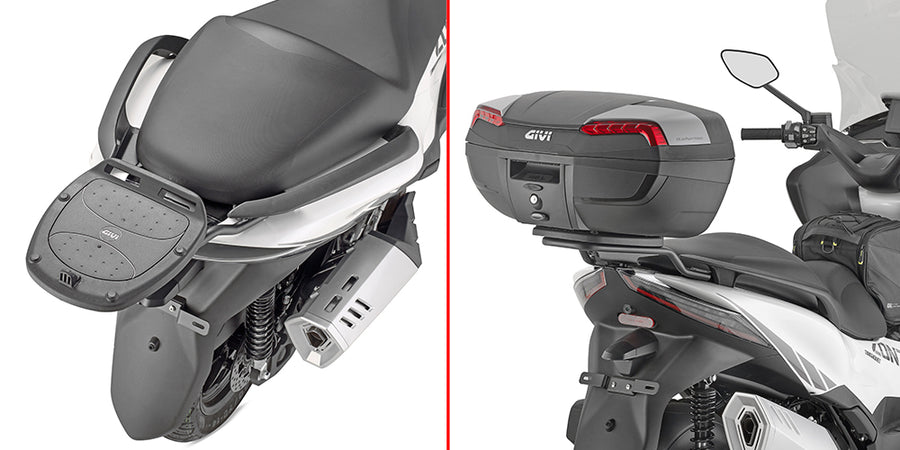 Zontes E 368 [GIVI] - Support de topcase pour valises MONOLOCK®, utilisez la plaque MONOLOCK® incluse dans la valise
