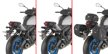 Yamaha MT 07 [GIVI] - Paar spezifischer einziehbarer Stealth Halterungen aus mit Glasfaser verstärktem Technopolymer mit