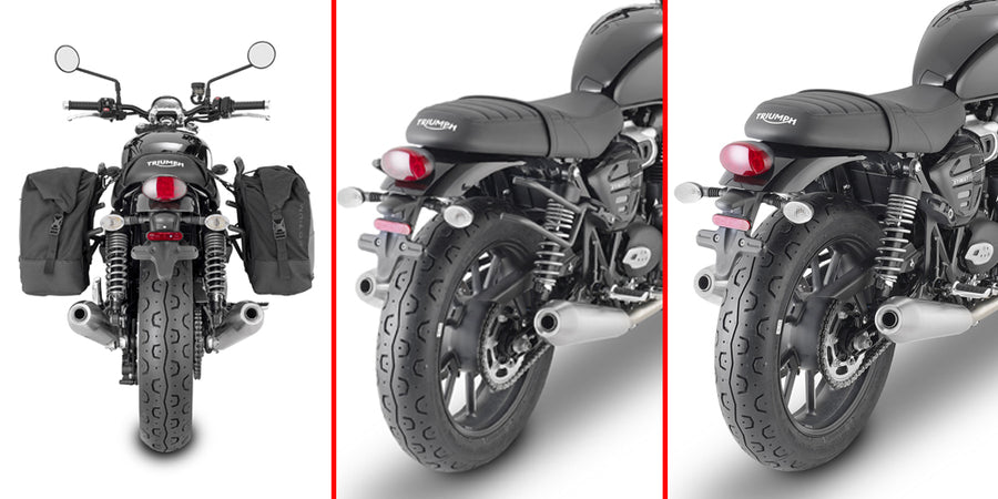 Triumph Bonneville T 100 [2017–2022] – REMOVE-X Abstandshalter, abnehmbar für Satteltaschen