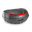 Top case V49 AIR Monokey avec système Wingflow – noir, avec réflecteur rouge, 49 litres