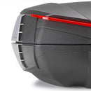 V49 AIR Monokey Topcase mit Wingflow System – schwarz, mit rotem Reflektor, 49 Liter