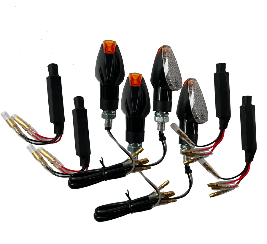 4 résistances transparentes pour clignotants à LED [E-Mark] - Aprilia RS Tuono 125 660 1000 1100