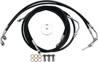 Harley Davidson Fltruse [LA CHOPPERS] - Kit de conduites de frein tressées noires