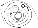 Harley Davidson Flhtcui [LA CHOPPERS] - Complete Black Vinyl Braided Handlebar Cable/Brake Line Kit