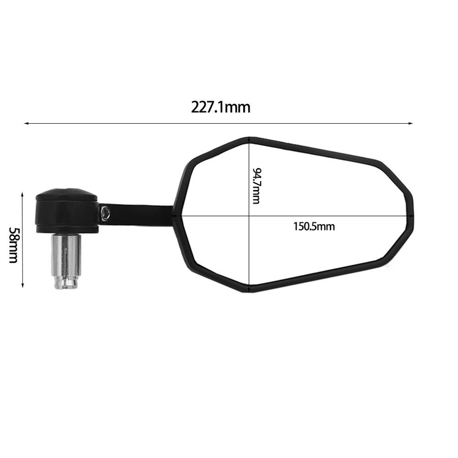 Handlebar end mirrors 2 pieces [E-mark] - Honda XL XR 600 500 250 350 650 VLR RM