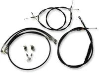 Harley Davidson Fxsb [LA CHOPPERS] - Standard Black Vinyl Handlebar Cable/Brake Line Kit