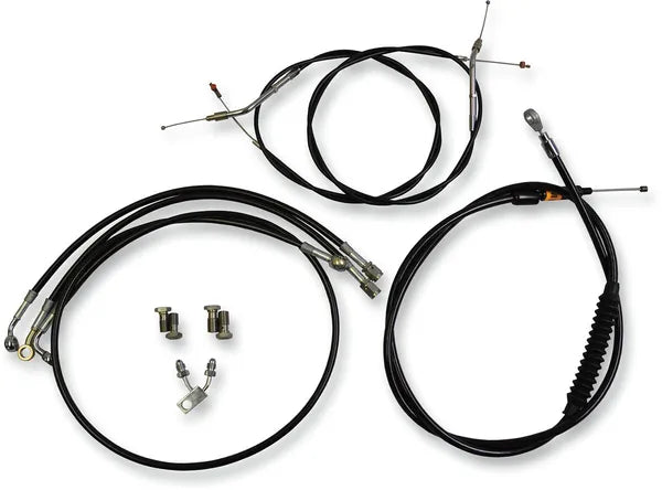Harley Davidson Fxsb [LA CHOPPERS] - Standard Black Vinyl Handlebar Cable/Brake Line Kit