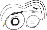 Harley Davidson Fxdrs 114 [LA CHOPPERS] - Complete Stainless Steel Braided Handlebar Cable/Brake Line Kit