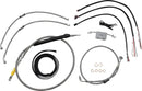 Harley Davidson Fxdrs 114 [LA CHOPPERS] - Complete Stainless Steel Braided Handlebar Cable/Brake Line Kit
