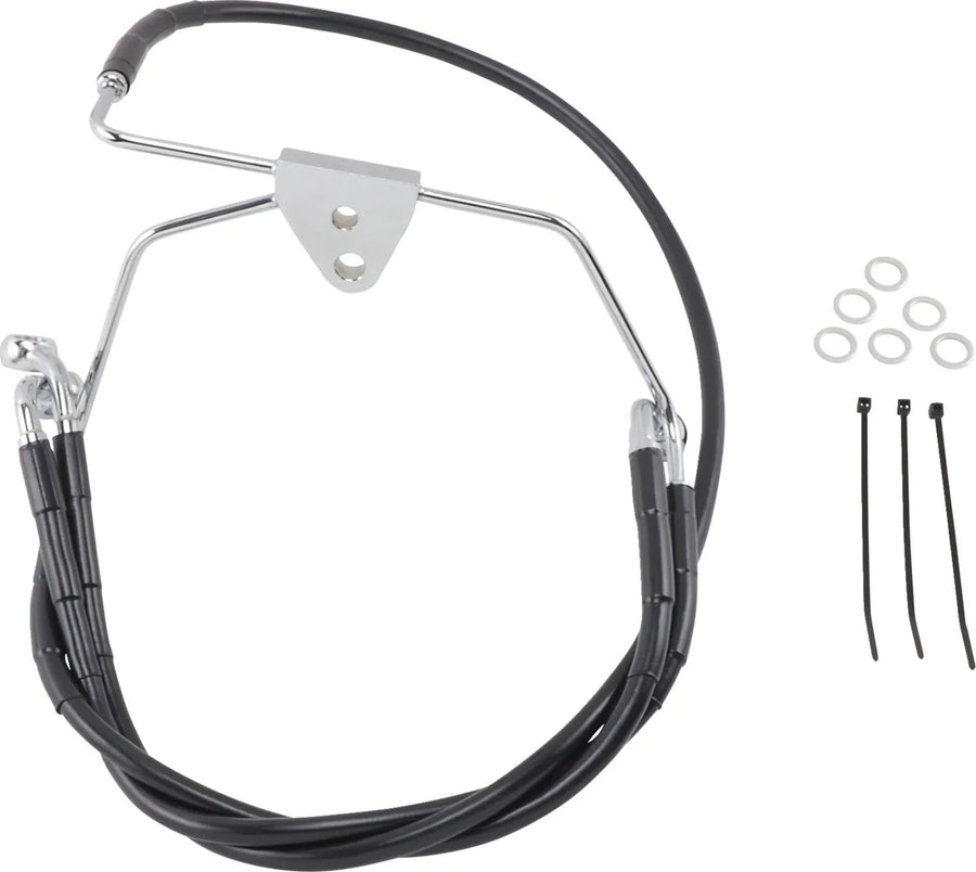Harley Davidson Flhtcui [DRAG SPECIALTIES] - Kit de conduite de frein en vinyle noir étendu