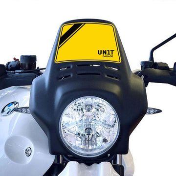 BMW R nineT 1200 Urban G/S (hoher Auspuff) [2017-2023] - Gelber Aufkleber 40. x Fenouil Windschutzscheibe