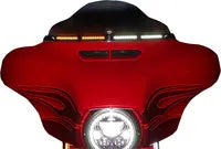 Harley Davidson Flhtcui [CUSTOM DYNAMICS] - Genesis® 4 Dynamic LED Batwing Windshield Trim