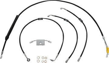 Harley Davidson Fxdrs 114 [LA CHOPPERS] - Kit de câble de guidon/conduite de frein en vinyle noir standard