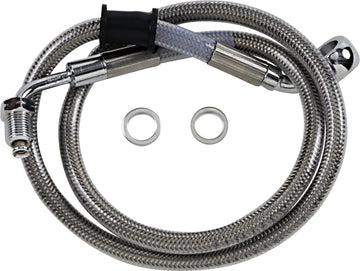 harley davidson flde [DRAG SPECIALTIES] - Conduite de frein rallongée en acier inoxydable - 0
