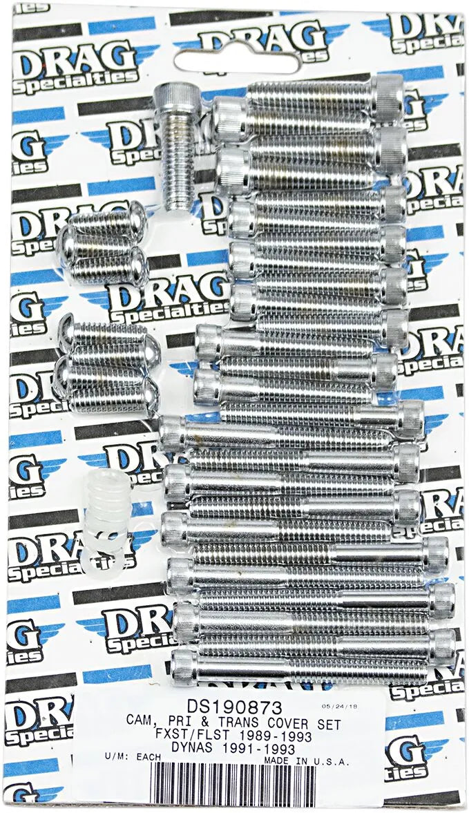 Harley Davidson Flst [DRAG SPECIALTIES] - Kit de boulons de couvercle d'arbre à cames/primaire/transmission
