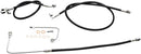 Harley Davidson FLS [LA CHOPPERS] - Black Braided Brake Line Kit