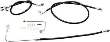 Harley Davidson FLS [LA CHOPPERS] - Kit de conduites de frein tressées noires