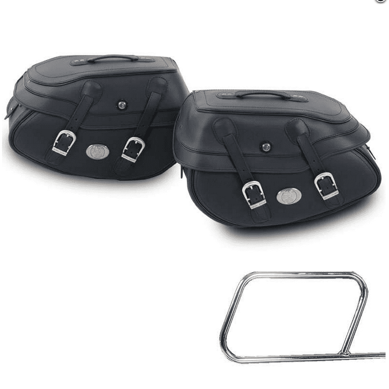 Sacoche moto [Hepco & Becker] - sacoches Buffalo Big noir - support de sacoche tube
