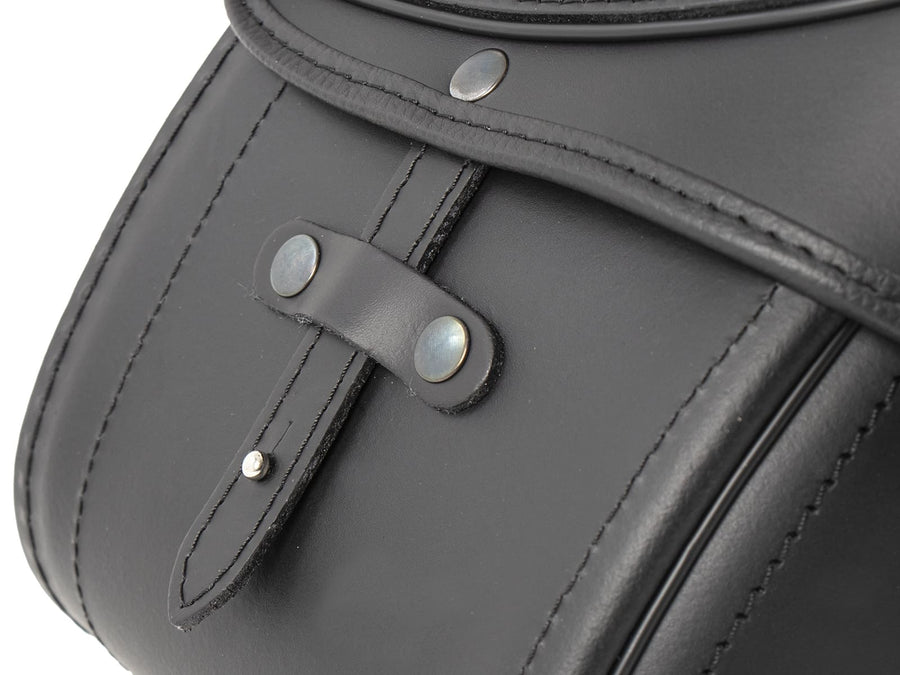 Motorcycle bag [Hepco & Becker] - Leather Buffalo black left - tube pannier holder