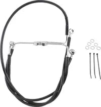 Harley Davidson Flhr [DRAG SPECIALTIES] - Kit de conduite de frein prolongée en vinyle noir