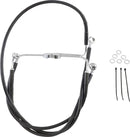 Harley Davidson Flhr [DRAG SPECIALTIES] - Black Vinyl Extended Brake Line Kit