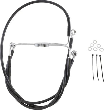Harley Davidson Flhr [DRAG SPECIALTIES] - Kit de conduite de frein prolongée en vinyle noir