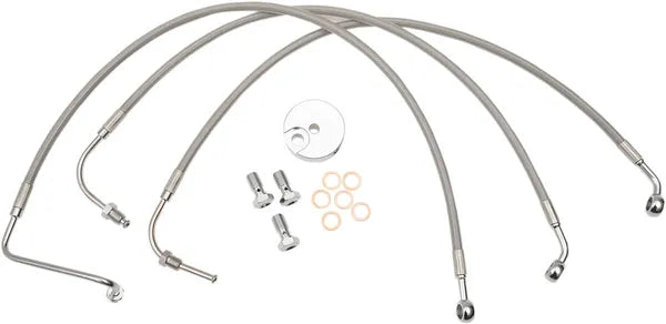 Harley Davidson Flhri [LA CHOPPERS] - Jeu de conduites de frein en acier inoxydable