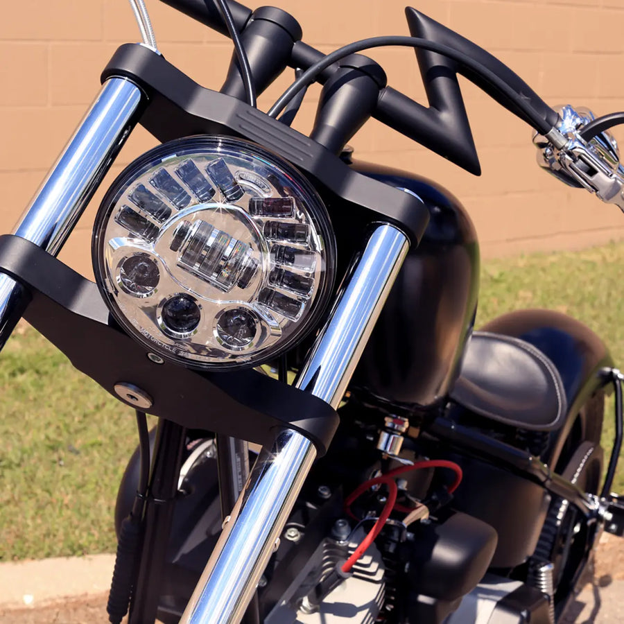 Harley-Davidson FXBR 1750 Softail Breakout 107 [2020] - Phares adaptatifs LED sur socle à 2 phares – Réf. 0555071 – photo 7