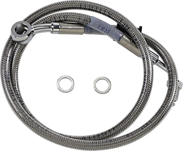 harley-davidson street bob [DRAG SPECIALTIES] – Conduite de frein rallongée en acier inoxydable