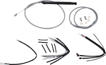 harley davidson flsl [BURLY BRAND] - Kit câble de guidon et conduite de frein pour guidon Burly Ape