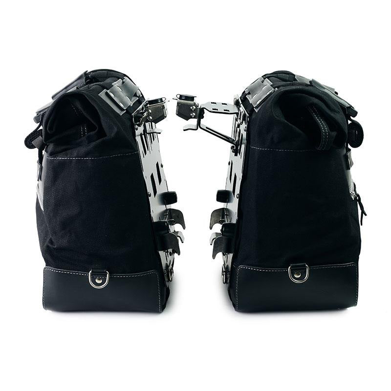 BMW R nineT 1200 Scrambler [2016-2023] - Paar Cult-Seitentaschen aus Canvas 40L - 50L + Paar Aluminiumplatten