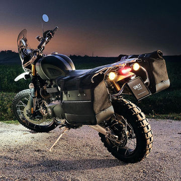 BMW R nineT 1200 Racer [2017-2020] - Paar Cult-Seitentaschen aus Spaltleder 40L - 50L + Aluminiumplatte