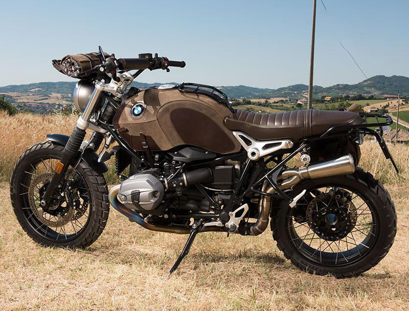 BMW R nineT 1200 Racer [2017-2020] - Tankabdeckung aus Leder mit Gepäckträger