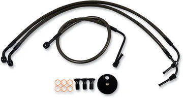 Harley Davidson Flhri [LA CHOPPERS] - Kit de conduites de frein tressées minuit