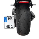 harley davidson fxsb [HEINZ BIKES] – Support de plaque d'immatriculation latéral avec éclairage de plaque d'immatriculation-1