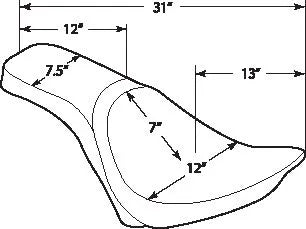Harley Davidson FXS [DRAG SPECIALTIES] – Siège Predator 2 places
