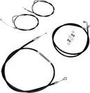 Harley Davidson Flst [LA CHOPPERS] - Standard Black Vinyl Handlebar Cable/Brake Line Kit