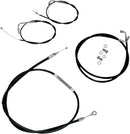 Harley Davidson Flst [LA CHOPPERS] - Kit de câble de guidon/conduite de frein en vinyle noir standard