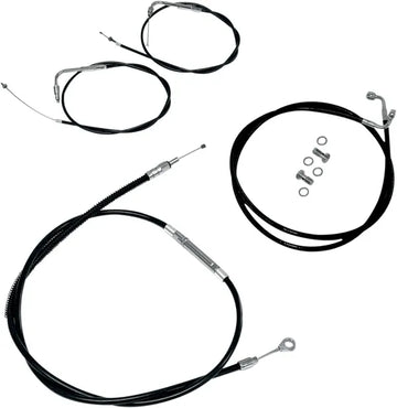Harley Davidson Flst [LA CHOPPERS] - Kit de câble de guidon/conduite de frein en vinyle noir standard