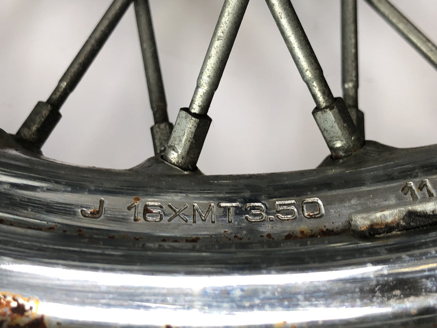 Yamaha XV 1600 Wild Star VP08 [2002] - Rear wheel rim spoke wheel 3.50 x 16" with belt wheel