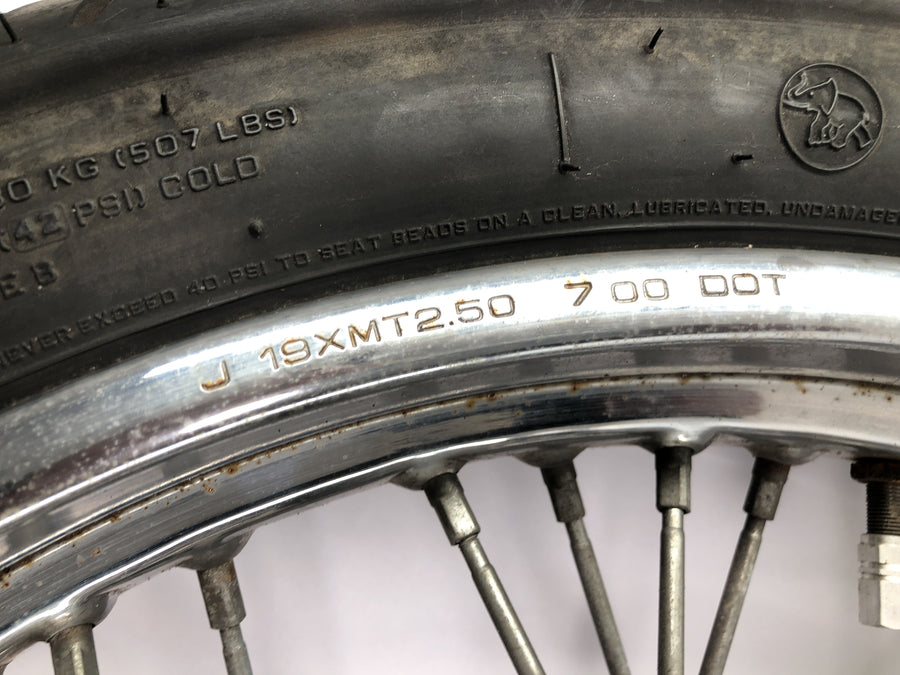Yamaha XVS 650 Drag Star VM03 [2001] - roue de roue avant roue à rayons avec disque de frein 19 pouces
