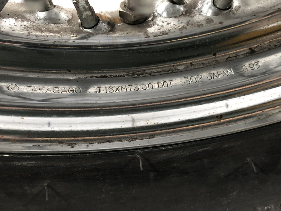 Kawasaki VN 800 VN800A [1996] - roue arrière complète jante à rayons pneu 16 x 3.00"