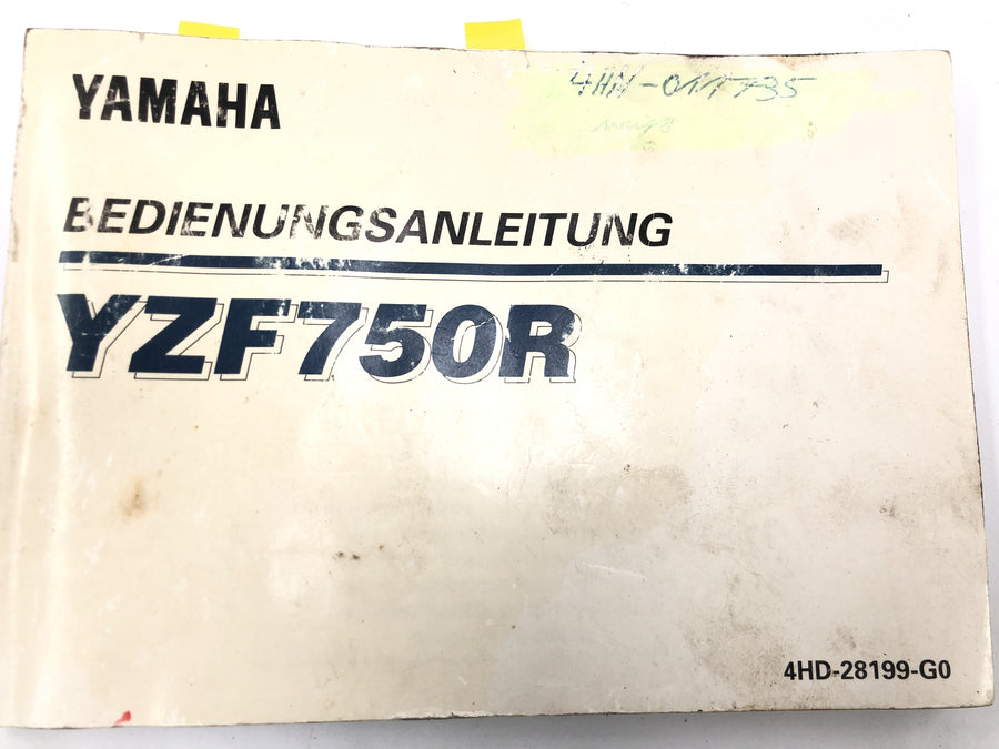 Yamaha YZF 750 R 4HN [1995] - Mode d'emploi manuel mode d'emploi