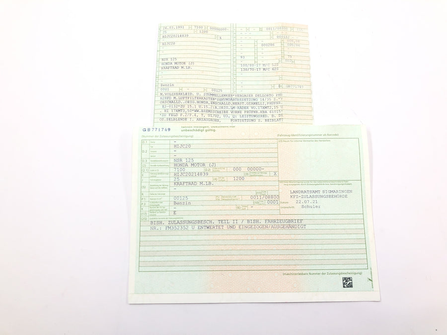 Honda NSR 125 JC20 [1991] - Cadre cadre principal avec papiers