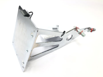 Suzuki VS 600 - 1400 Intruder [Burchard] - Support de plaque d'immatriculation latéral 180 x 200 L chromé, neuf