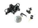 Kawasaki W 650 EJ650A [1999] - Lock set with fork bridge at the top, tank lock, ignition lock-1