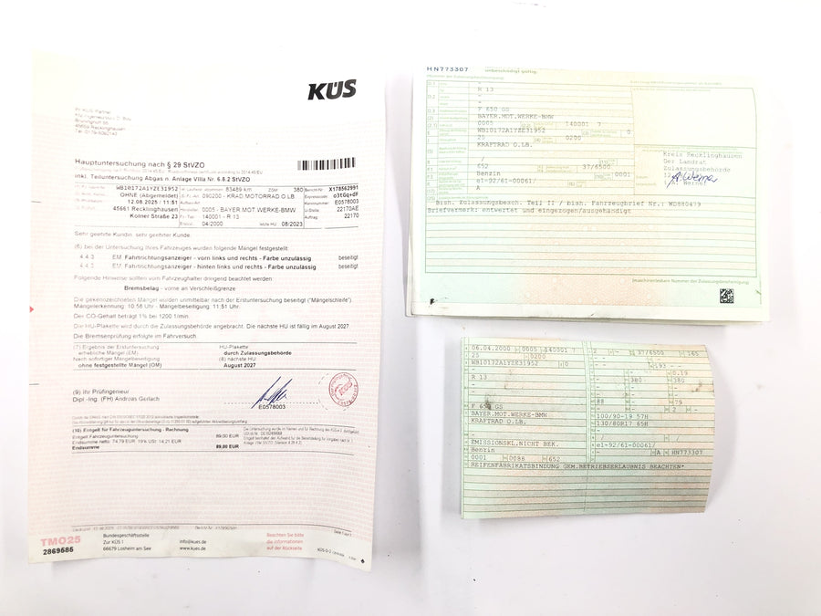 BMW F 650 GS R13 [2000] - Châssis principal avec papiers