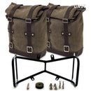BMW R nineT 1200 Roadster [2014-2023] - Zwei Seitentaschen aus Leder + Symmetrischer Doppelrahmen